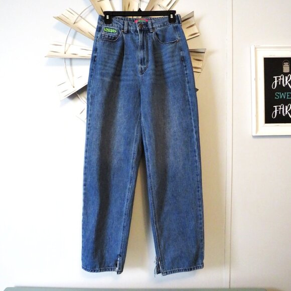 Empyre Tori 90s Medium Wash Denim Skate Jeans Size Small - Picture 5 of 14
